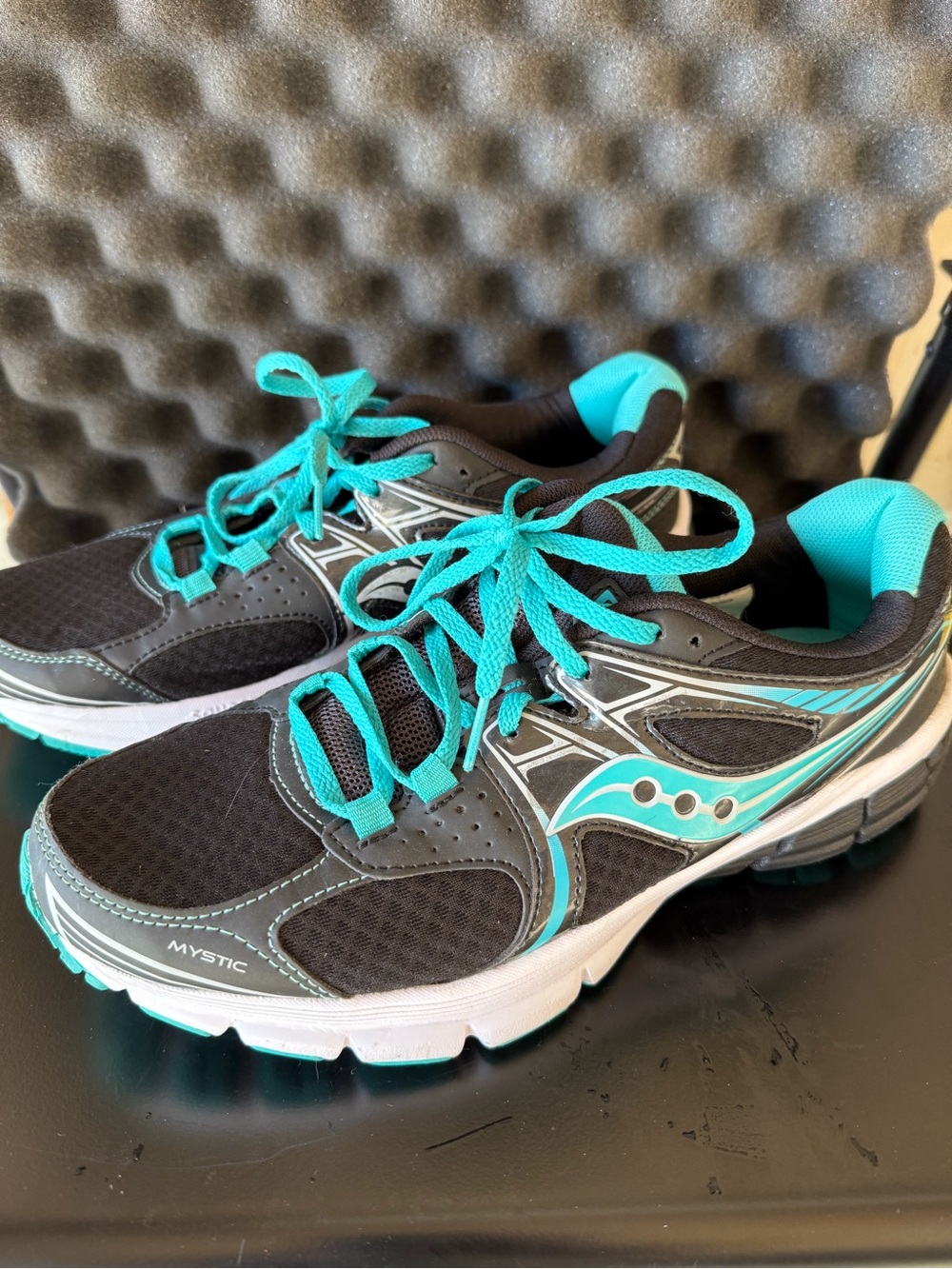 Saucony Mystic Women's Running Shoes - Black & Teal